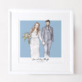 Wedding or Anniversary Couple Colour Block Portrait