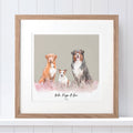Watercolour with Colour Block Pet Portrait