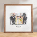 Bride and Groom Couple Wedding Illustration