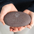 Personalised Pet Pebble with Paw Print