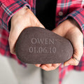 Engraved Name and Date Pebble