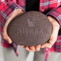 Personalised Pet Pebble with Paw Print