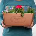 Personalised Garden Engraved Terracotta Window Pot