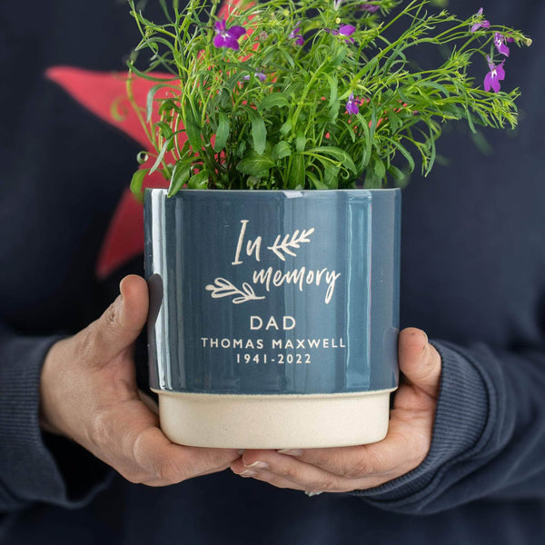 plant pot with photo Personalised memorial indoor plant pot