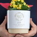 Personalised 40th birthday indoor plant pot