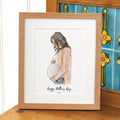 Mummy-to-Be Watercolour Illustration