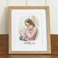 First Mother's Day Watercolour Illustration
