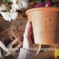 Personalised Handwritten Engraved Pot