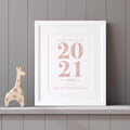 New Baby Decorative Date Personalised Wall Art