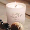 Personalised 60th birthday engraved scented candle