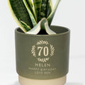 Personalised 70th birthday indoor plant pot