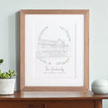 Family Home Personalised Line Drawing