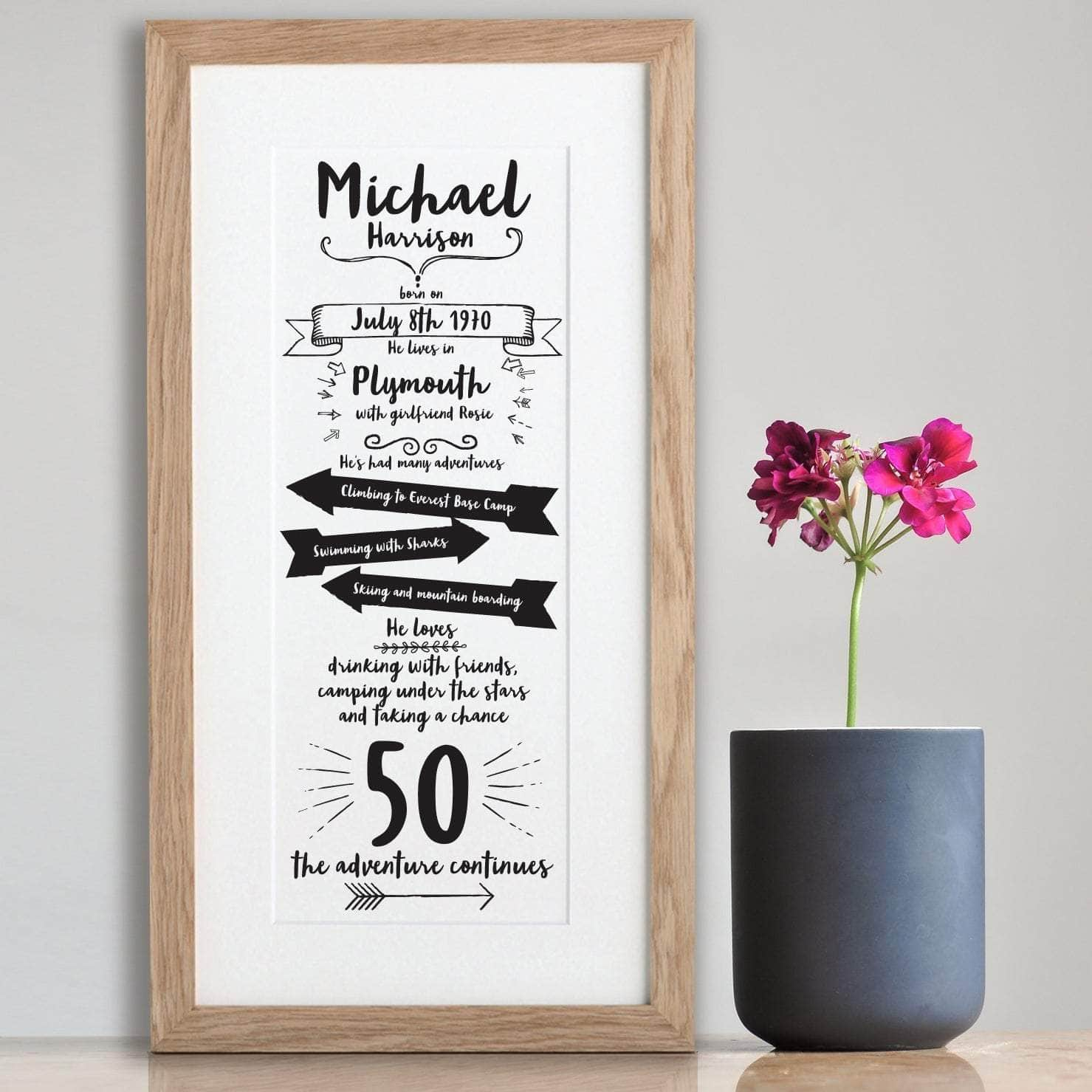 Typo framed deals prints