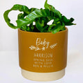 Personalised baby shower indoor plant pot