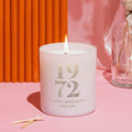 Personalised birthday year engraved candle
