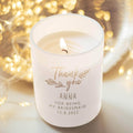 Personalised bridesmaids engraved scented candle