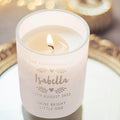 Personalised christening or baptism engraved candle