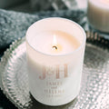 Personalised couples engraved scented candle