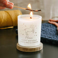 Personalised horoscope engraved scented candle