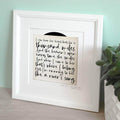 Personalised Song Record Print