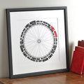 Typographic Bike Wheel Print
