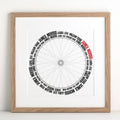 Typographic Bike Wheel Print