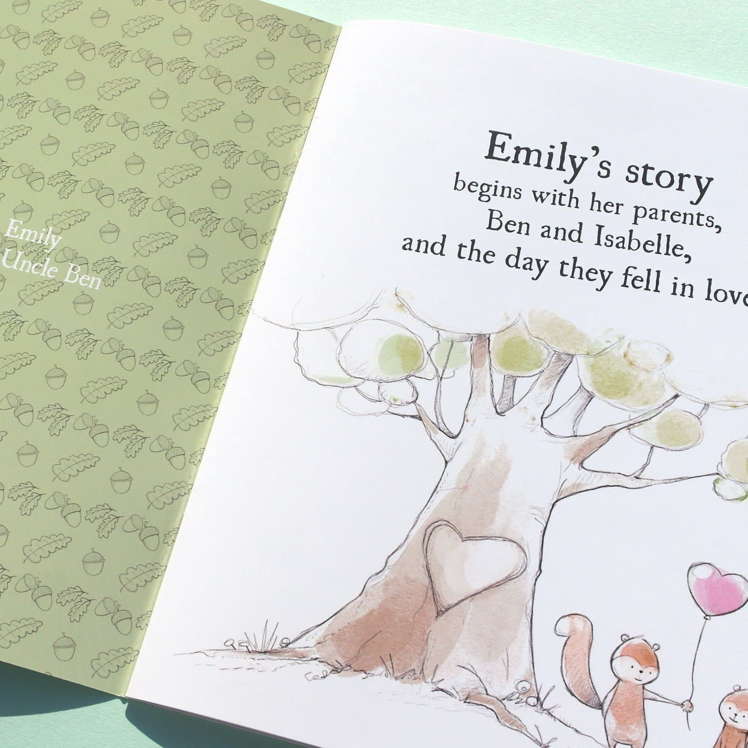 letterfest book Personalised Woodland New Baby Book