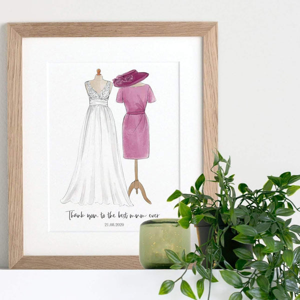 princess polly baby blue dress Mother Of The Bride Or Bridesmaid Illustration – Letterfest