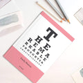 Coral Eye Chart Notebook