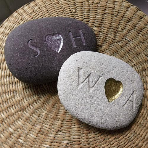 Pebble Lettering Personalised Engraved Pebbles and Stone – Letterfest
