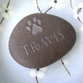 Personalised Pet Pebble with Paw Print