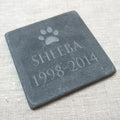 Personalised Pet Slate with Paw Print