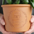 letterfest terracotta Engraved Family Home Pot