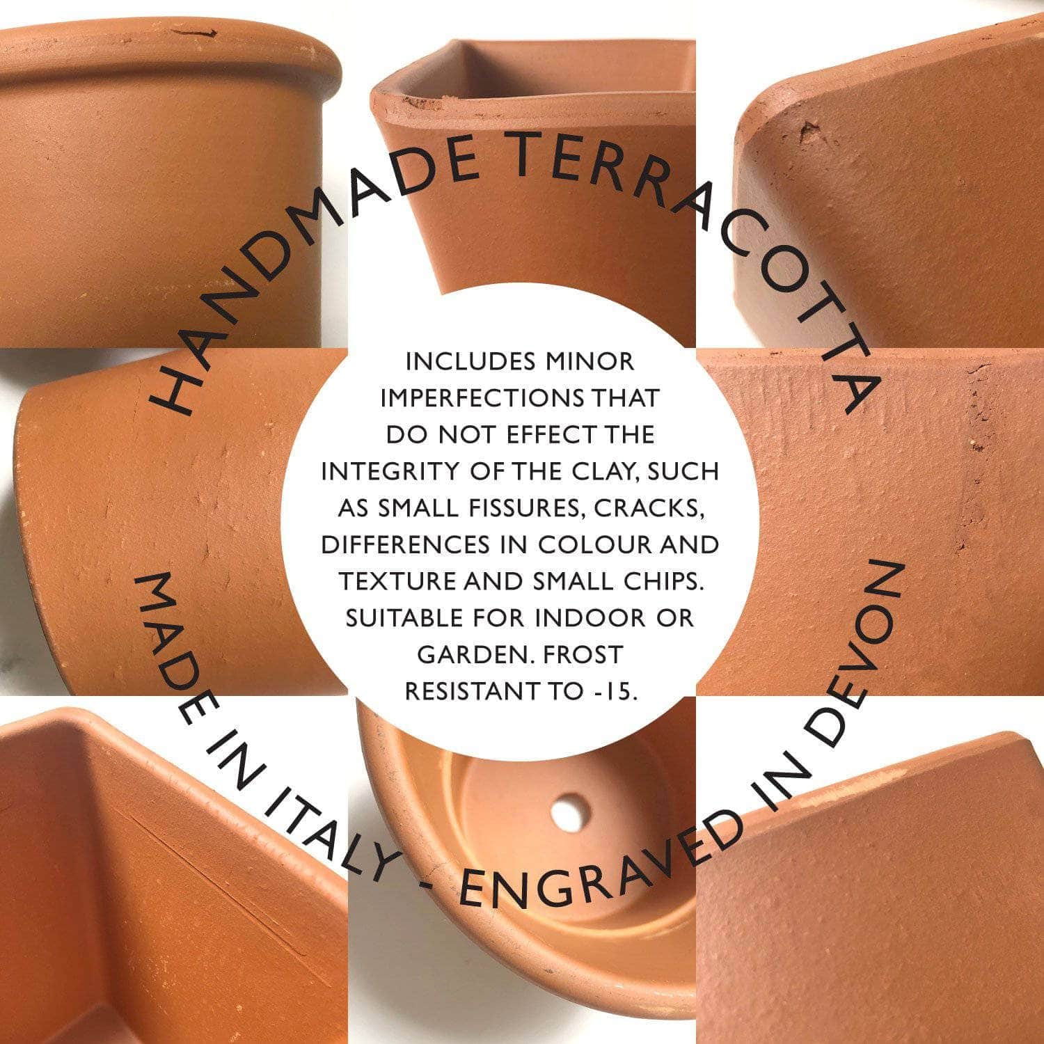 letterfest terracotta Engraved Family Home Pot