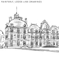Custom Illustrated House Line Art Print