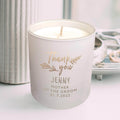 Personalised mother of the bride engraved candle