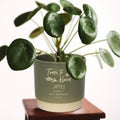 Personalised retirement indoor plant pot
