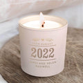 Personalised special date engraved scented candle