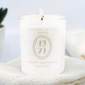 Personalised special year engraved scented candle