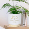 Personalised wedding indoor plant pot